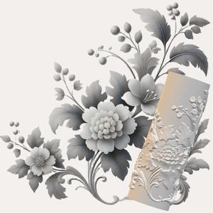 Floral Pattern Clay Roller for 3D Printing