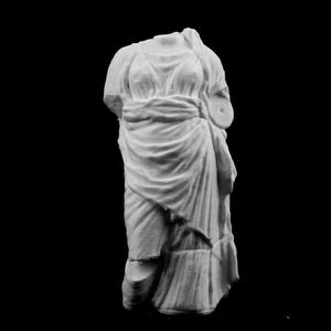 Woman draped and veiled at the Louvre, Paris, France