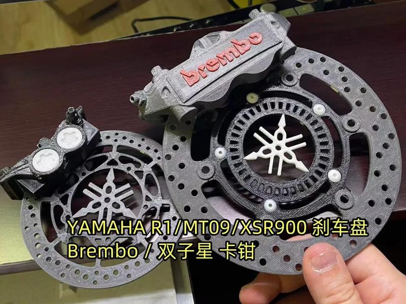 Motorcycle brake rotor and caliper style desktop ornament