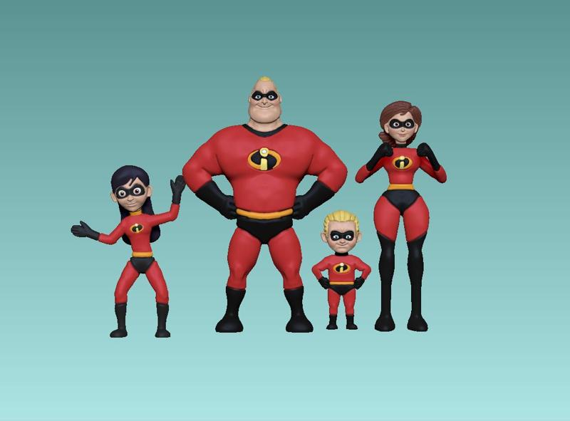 the incredibles family Mr. Incredible Elastigirl Violet Parr Dash Parr