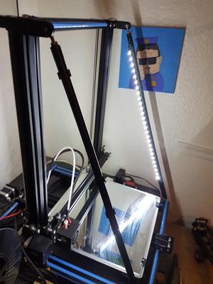 Clip on L.E.D mount for CR10-S support struts