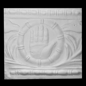 Relief sculpture figuring the hand of God