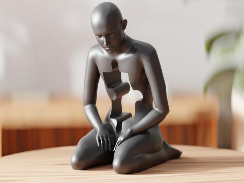 Fragmented Soul - Contemporary Abstract Sculpture