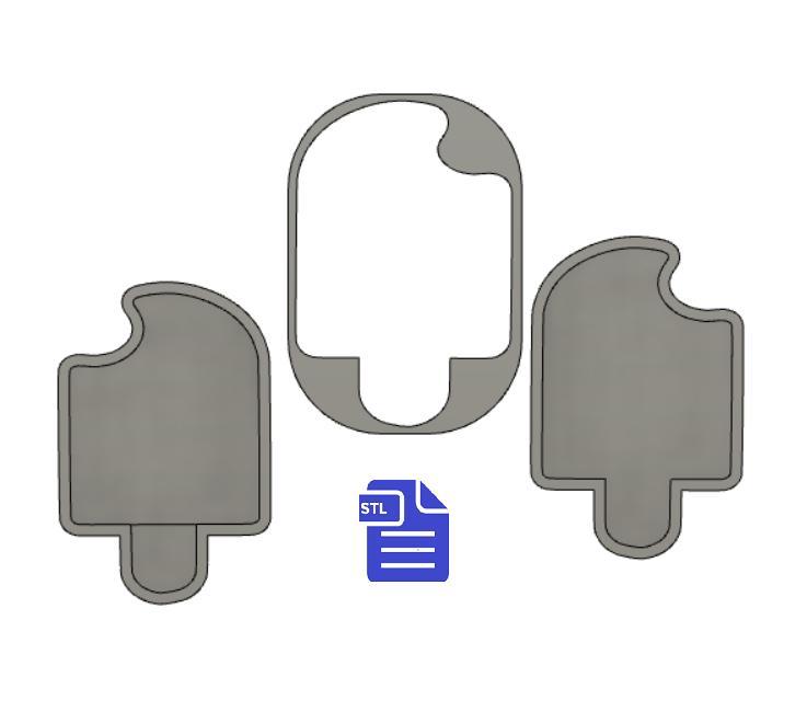 3pc Bitten Ice Lolly Bath Bomb Mold