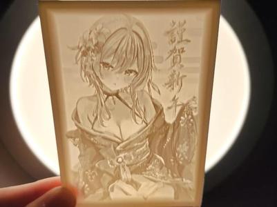 Genshin Impact Lumine New Year Lithophane