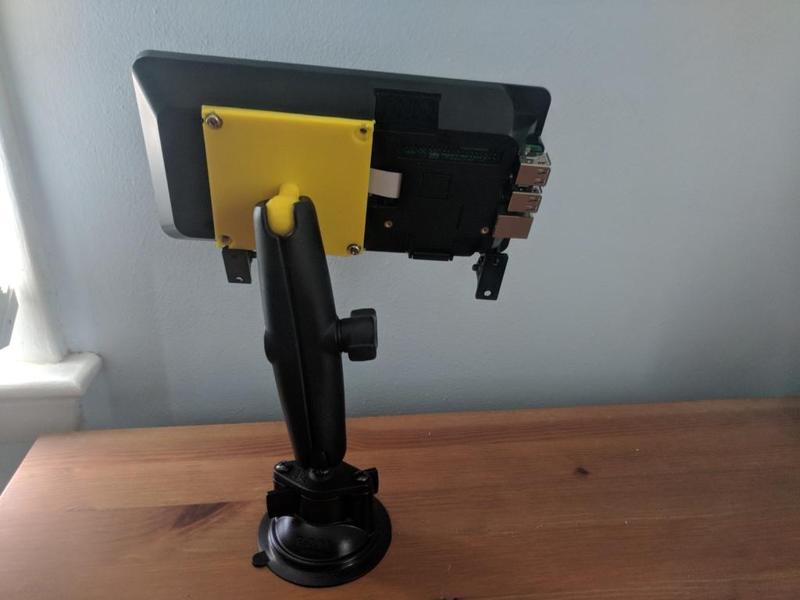 VESA 75mm to RAM "B" (1") ball mount for SmartiPiTouch case