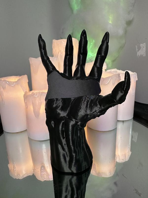 Creepy Demon Hand Book Stand With Shelf Halloween