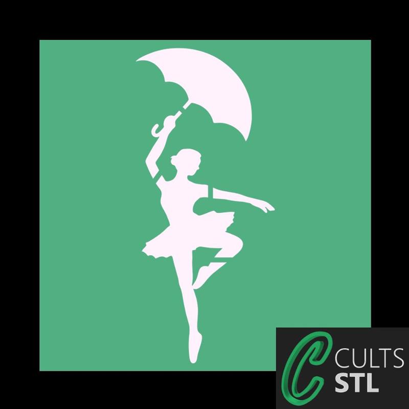 Stencil Bailarina 2 - 10x10cm