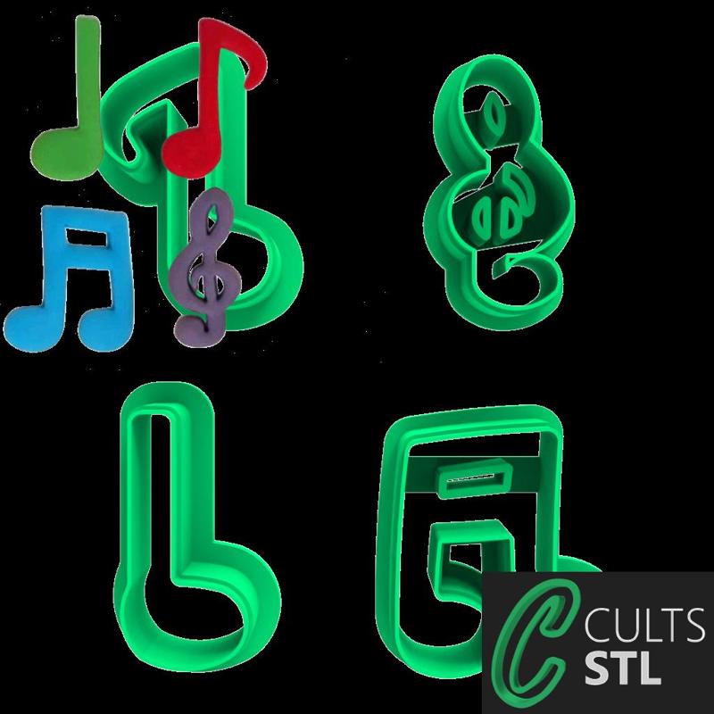 CORTADORES NOTAS MUSICAIS - 2,5cm