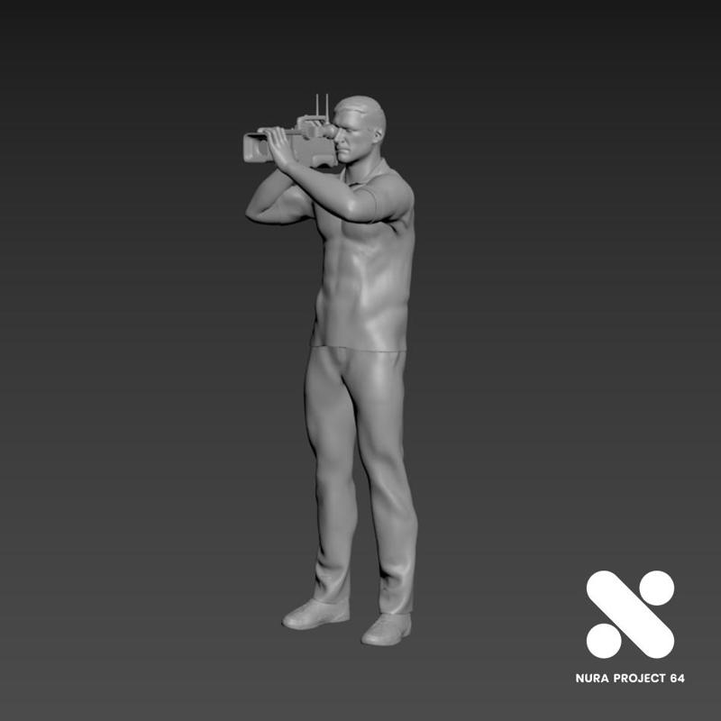 Male Cameraman A 1 Scale 1/64