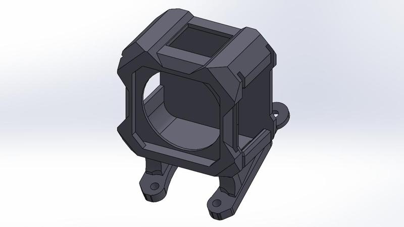 Rotor Riot Flow 5" DJI Action 2 Mount (25 degree tilt)