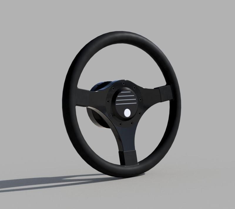 80's/90's Style sports steering wheel.