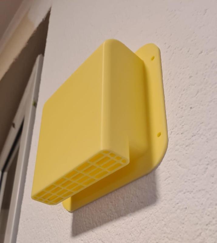 120 mm fan external hood Rain-protected 90 downwards