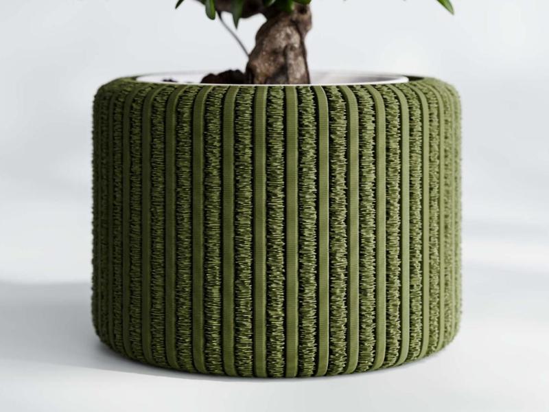 Dual Textured Indoor Planter Pot