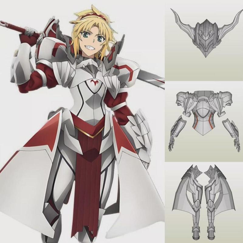Mordred Fate Cosplay Foam Armor Template | Pepakura PDO File for EVA Crafting FGO