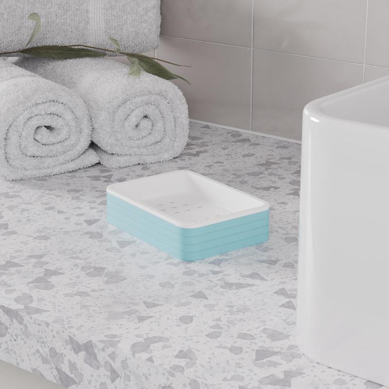 Two-piece soap dish