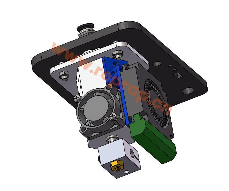 HE3D triple extruder (3in1out) cooling fan system
