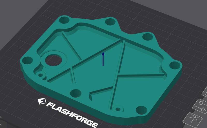 M62B44 BMW PCV Delete Intake Manifold Block Off Plate - No Logo, Editable STEP