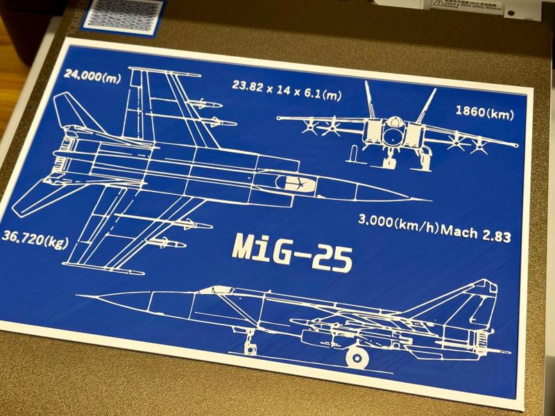 MIG-25 Blueprint - Technical Drawing