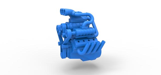 Diecast engine V8 with triple supercharger Scale 1:25