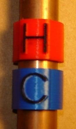 Pipe Label Clips - Hot and Cold