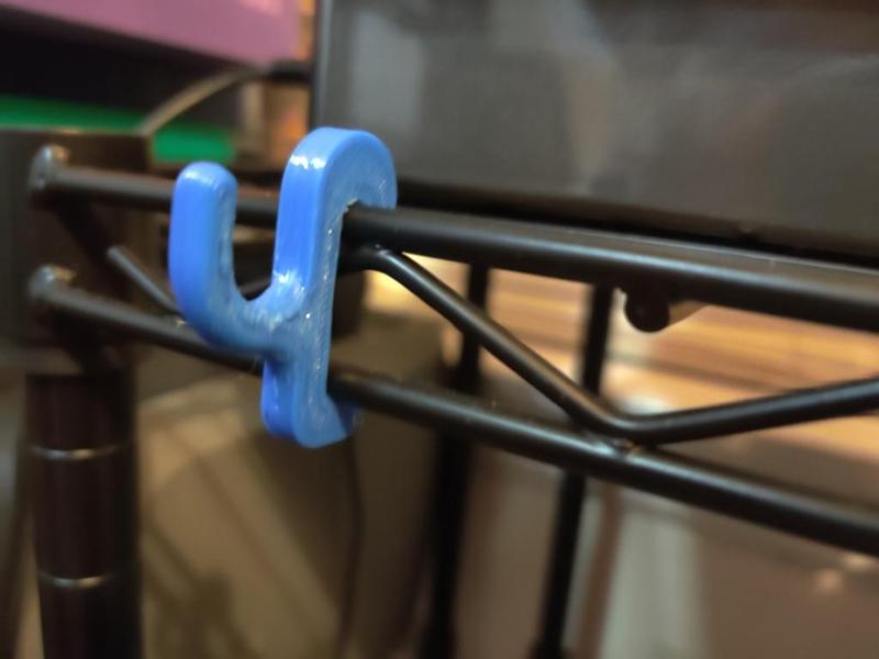 Clip On Hook 5mm for 3/4" Wire Rack Shelf