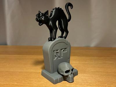Cat on Grave