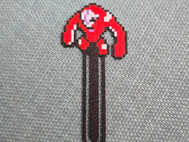 Pokemon Deoxys Defense Forme Pixel Art Bookmark