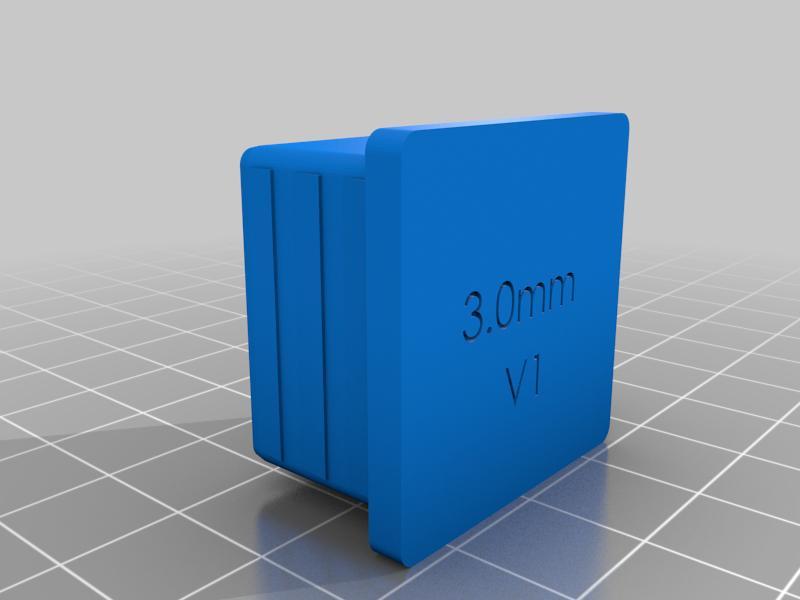 metal bar plug 30mm * 30mm, 3mm / 3.5mm thickness