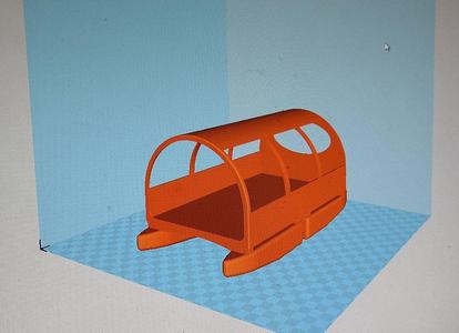 First draft of a solar powered mini houseboat as a bicycle trailer
