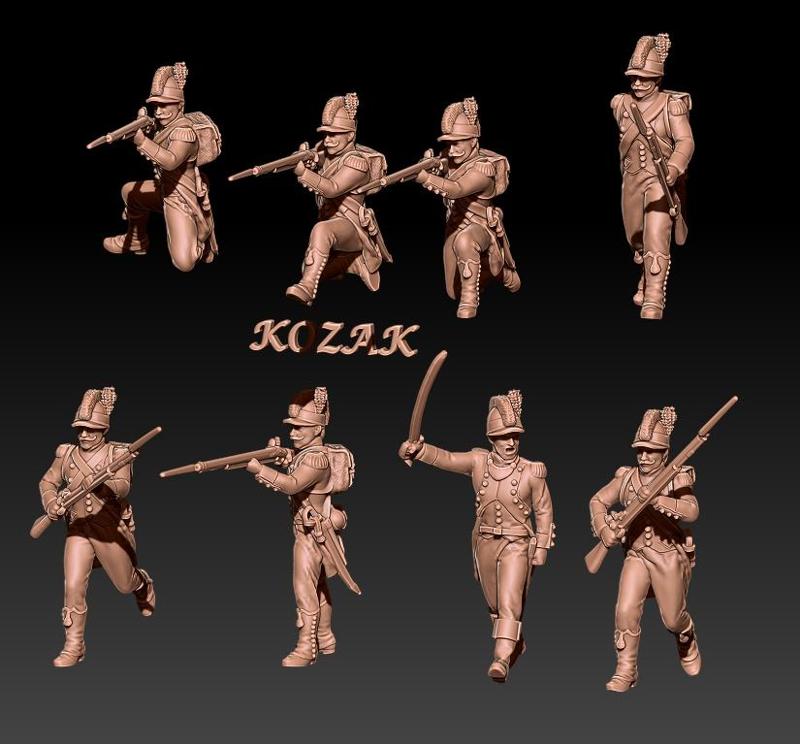 Napoleonic (early) french light infantry in tarleton set 1