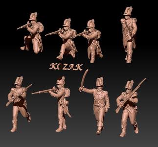Napoleonic (early) french light infantry in tarleton set 1