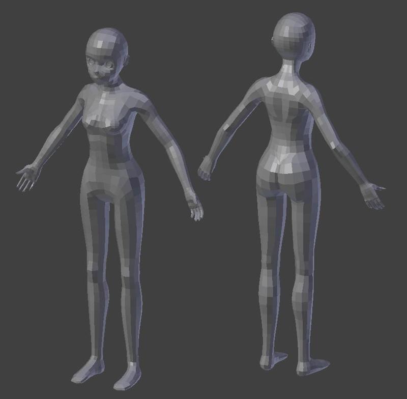 Female Anime Base Mesh