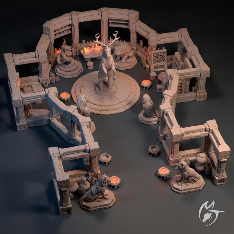 The Druid Grove Bundle with Statues