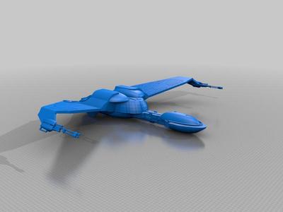 Star Trek Klingon Bird of Prey K'vort Class Ship