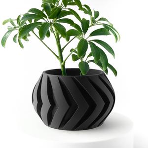 The Manse Planter Pot with Drainage | Tray & Stand Included | Modern and Unique Home Decor for Plants and Succulents  | STL File
