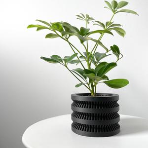 The Civen Planter Pot with Drainage | Tray & Stand Included | Modern and Unique Home Decor for Plants and Succulents  | STL File