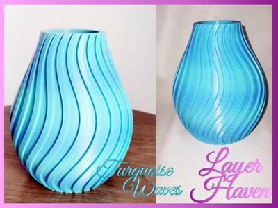 Turquoise Waves Vase