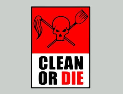 ARCHER - CLEAN OR DIE, sign