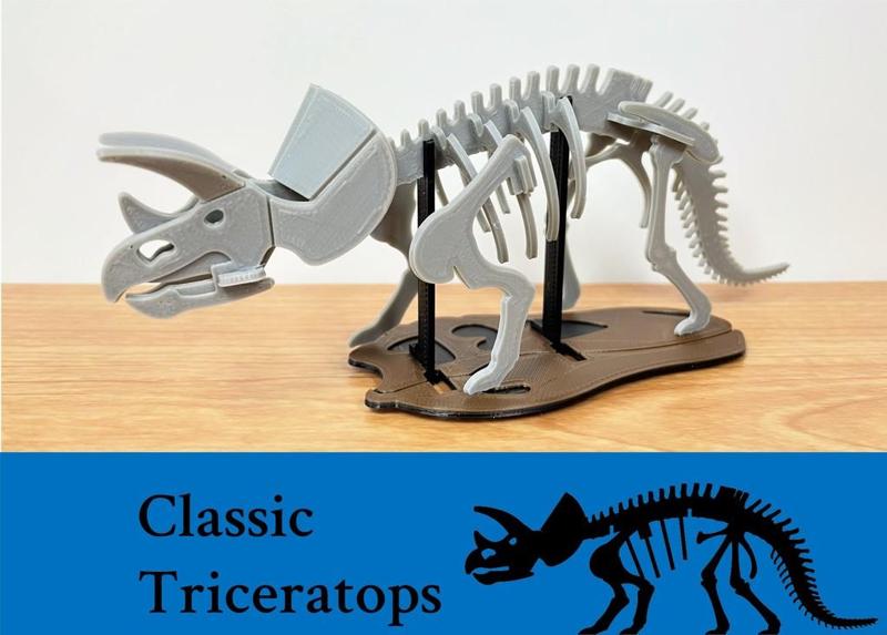[3Dino Puzzle] Classic Style Triceratops