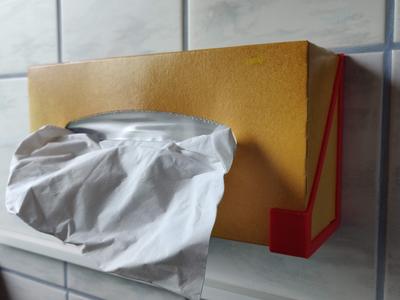 Tissue box wall mount