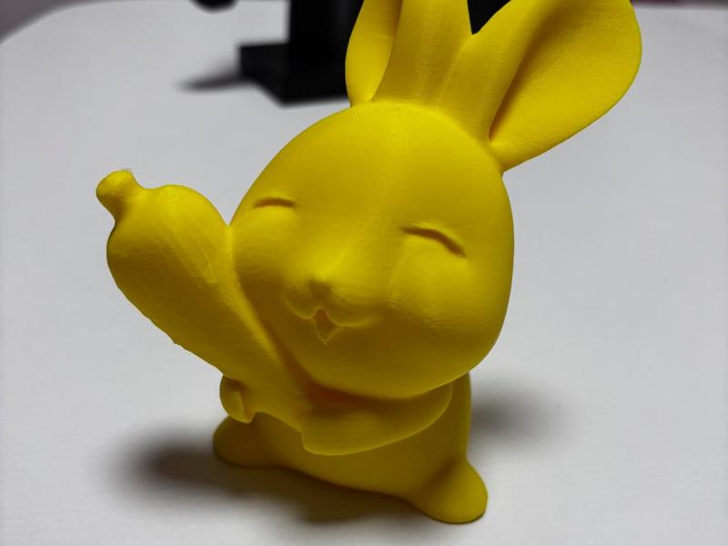 Easter bunny holding a carrot