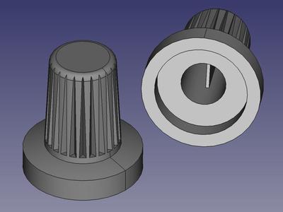 6mm split shaft knob