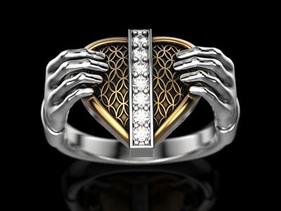 Ring hands hold heart
