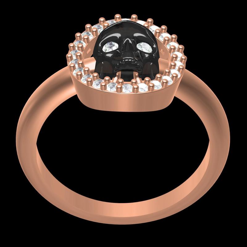 Skull Halo Eternity Ring
