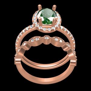 Oval Halo Engagement ring for women with Band