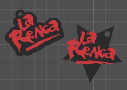 La Renga keychain, outline and star