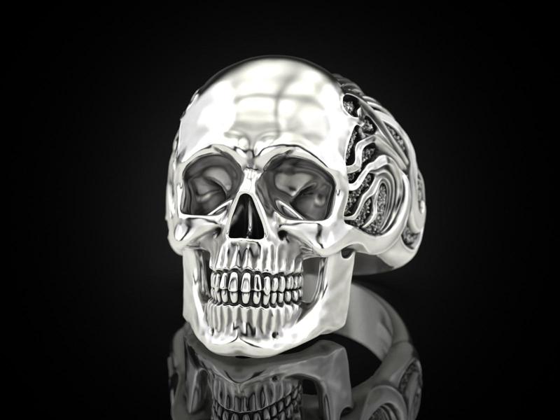 Skull jaw ring