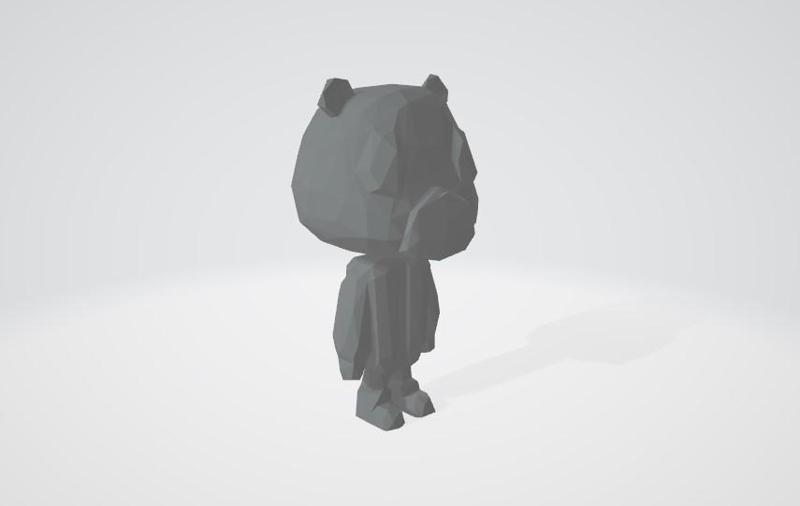 Low Poly Dropout Bear