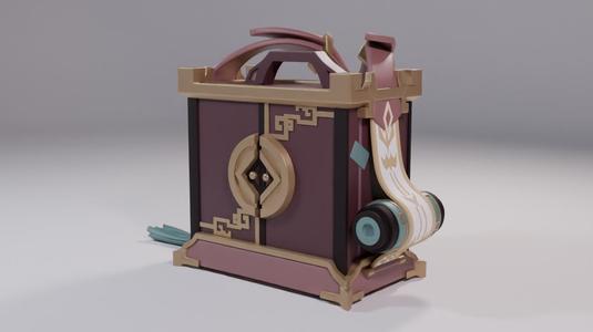 Yan Fei's character's drawstring bag from Genshin Impact